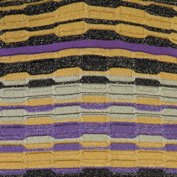 Pre Owned M Missoni Metallic Wave Knit Maxi Dress S