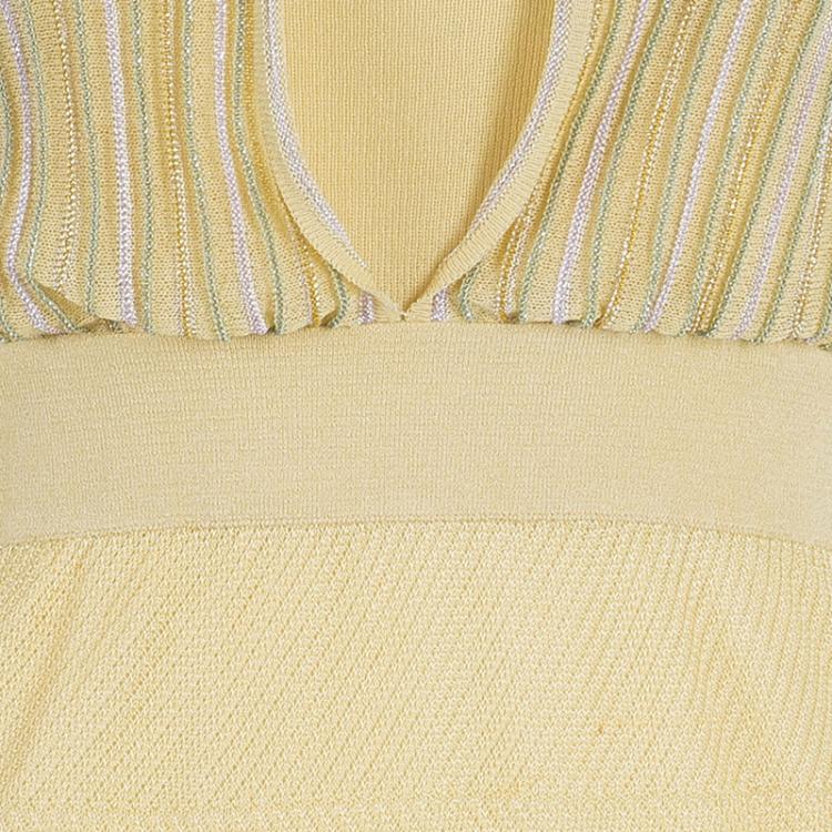 Pre Owned M Missoni Pastel Knit Sleeveless Dress S