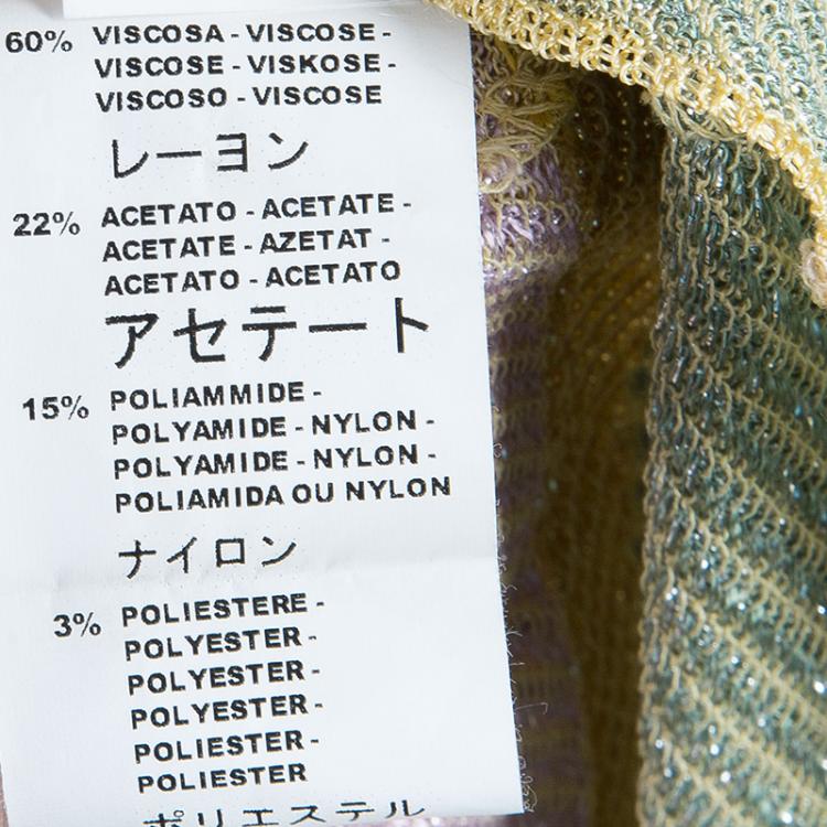 Pre Owned M Missoni Pastel Knit Sleeveless Dress S