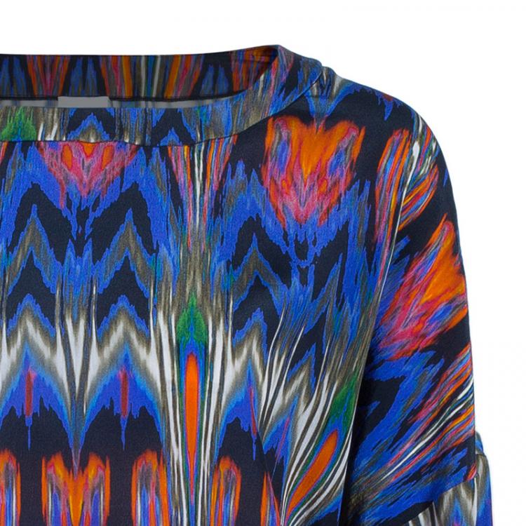 مملوكة مسبقًا M Missoni Multicolor Silk Chiffon Top M
