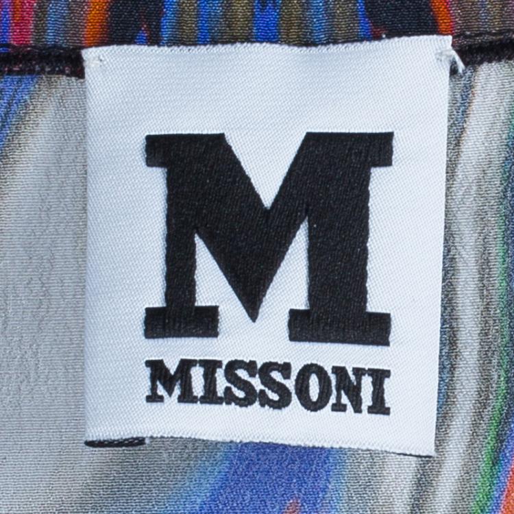 مملوكة مسبقًا M Missoni Multicolor Silk Chiffon Top M