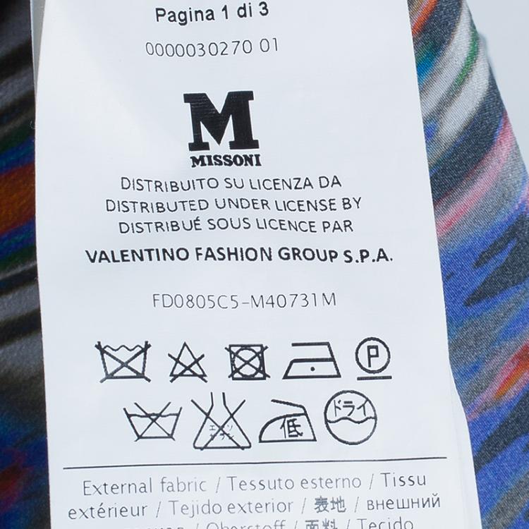 مملوكة مسبقًا M Missoni Multicolor Silk Chiffon Top M