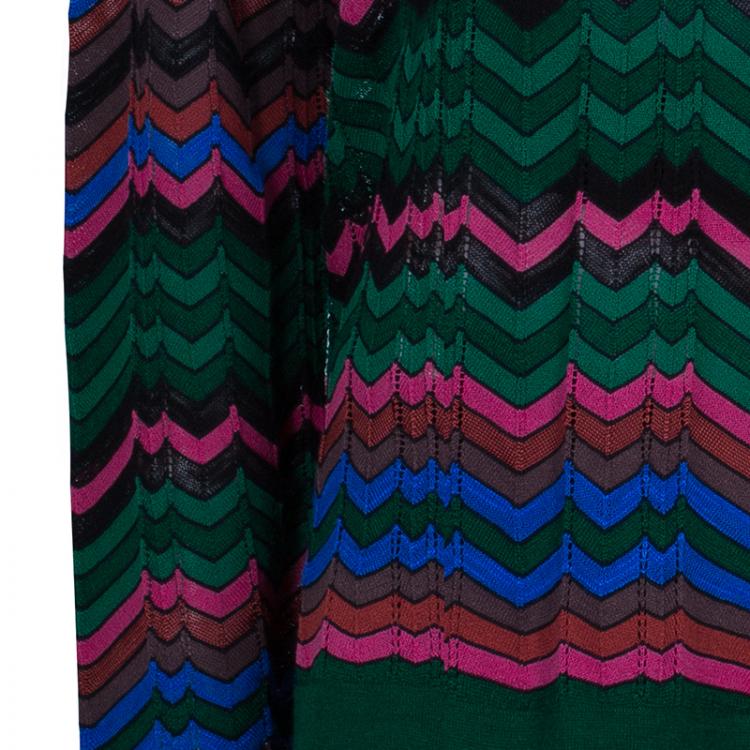 مملوكة مسبقًا M Missoni Multicolor Knit Zig-Zag Jumper M