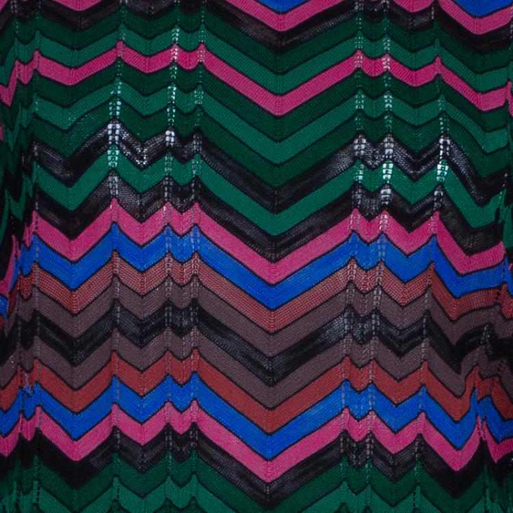 مملوكة مسبقًا M Missoni Multicolor Knit Zig-Zag Jumper M