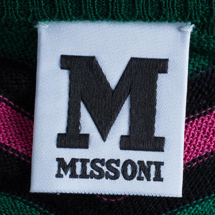 مملوكة مسبقًا M Missoni Multicolor Knit Zig-Zag Jumper M