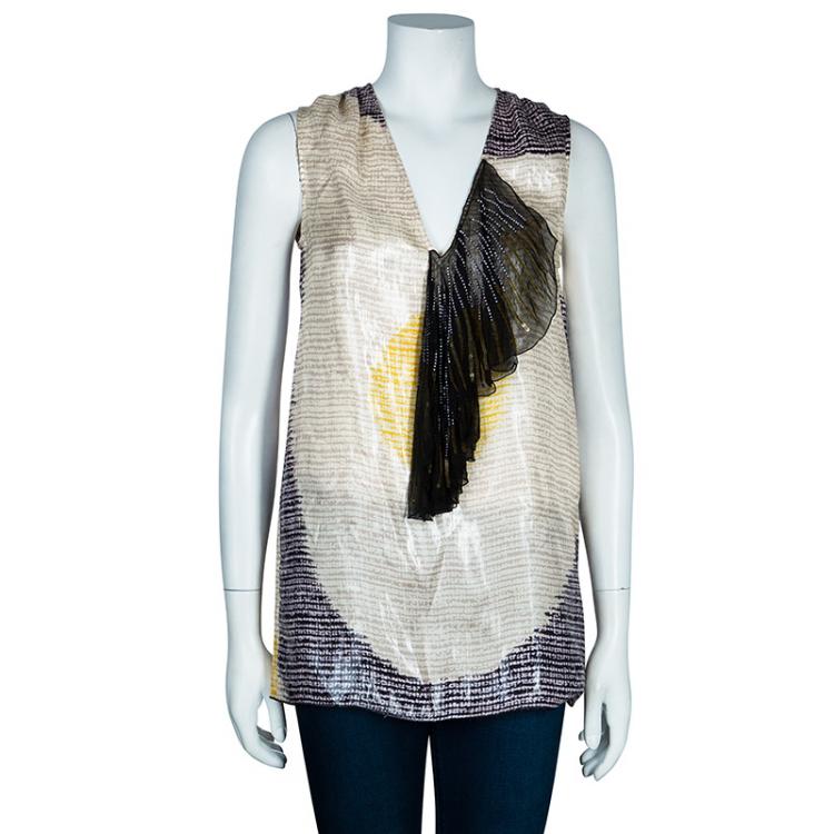 Pre Owned M Missoni Multicolor Mix Fabric Top S