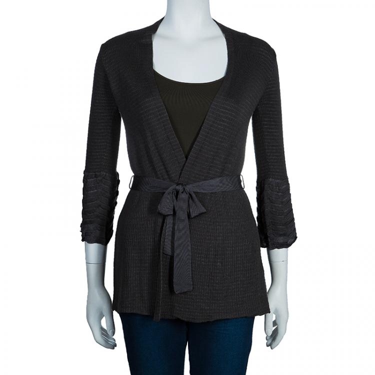 Pre Owned M Missoni Grey Cardigan M