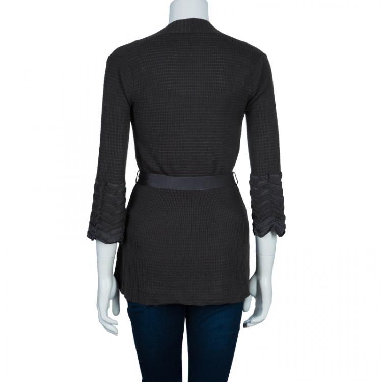 Pre Owned M Missoni Grey Cardigan M