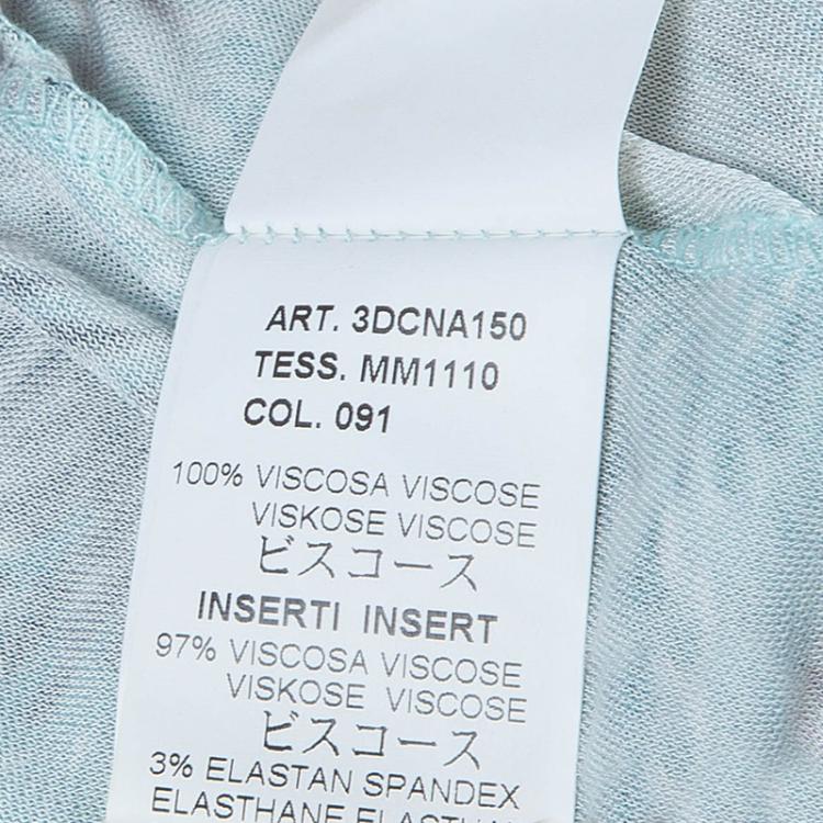 Pre Owned M Missoni Blue Print Sleeveless Dress S