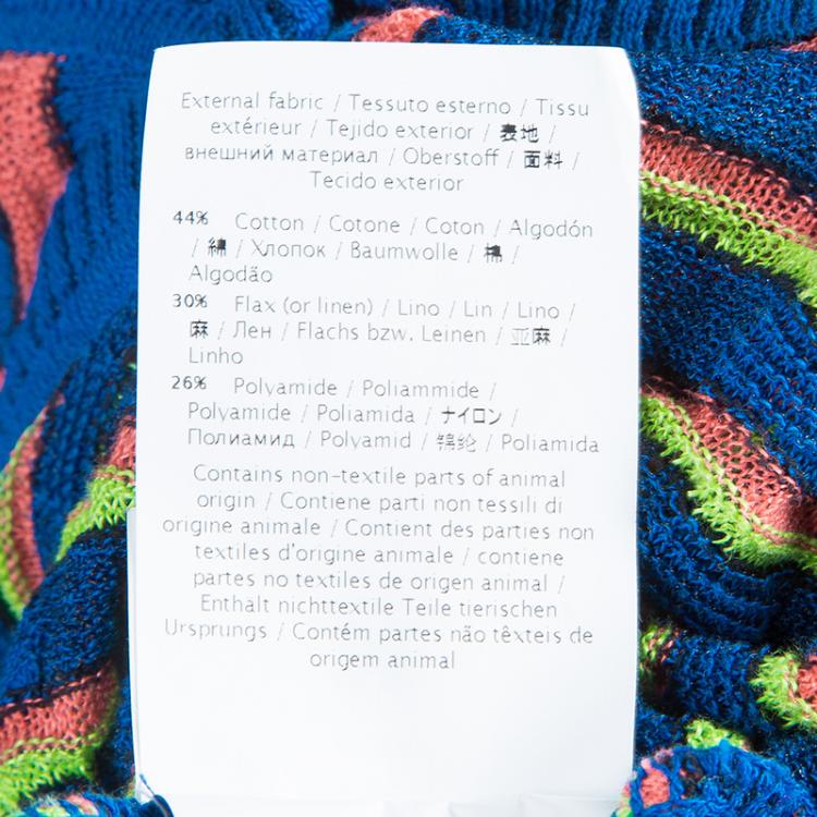 مملوكة مسبقًا M Missoni Multicolor Wave Knit Cardigan S