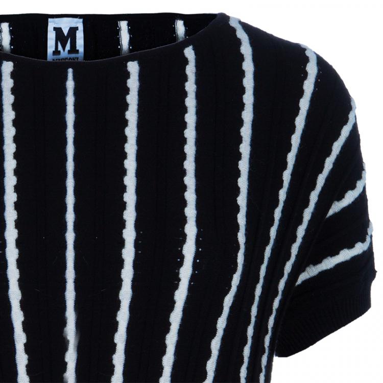 Pre Owned M Missoni Monochrome Knit Top S