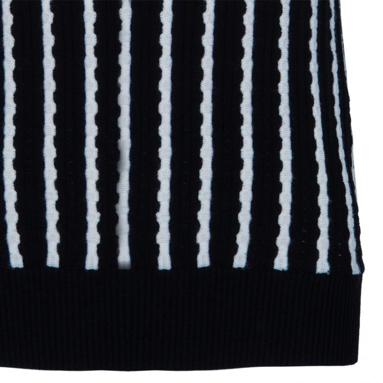 Pre Owned M Missoni Monochrome Knit Top S