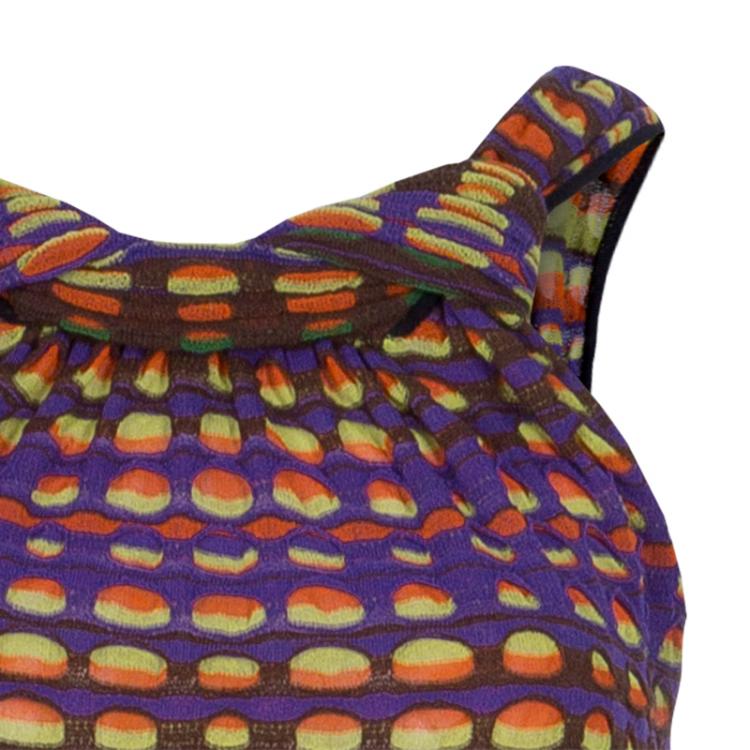 Pre Owned M Missoni Multicolor Cut Out Maxi Dress S
