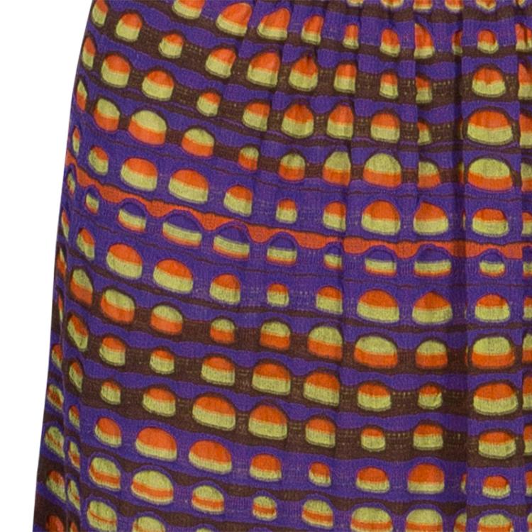 Pre Owned M Missoni Multicolor Cut Out Maxi Dress S