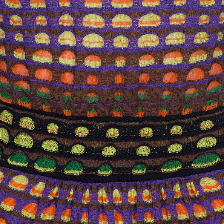 Pre Owned M Missoni Multicolor Cut Out Maxi Dress S