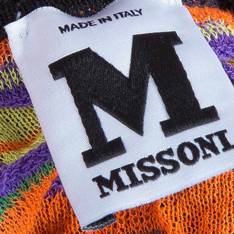 Pre Owned M Missoni Multicolor Cut Out Maxi Dress S