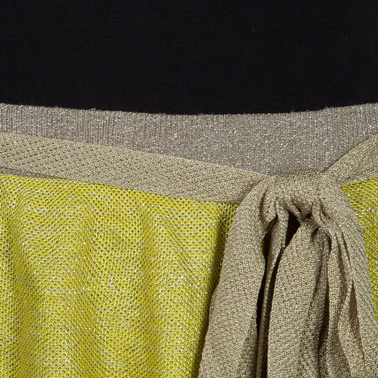 Pre Owned  M Missoni Metallic Tricolor Skirt L