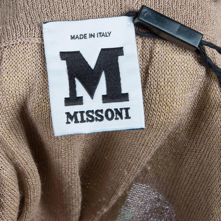 Pre Owned  M Missoni Metallic Tricolor Skirt L