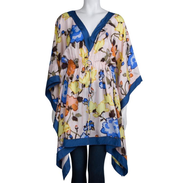 Pre Owned M Missoni Multicolor Floral Printed Kaftan L
