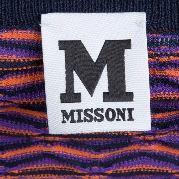 مملوكة مسبقًا M Missoni Multicolor Knit Sleeveless Sheath Dress M