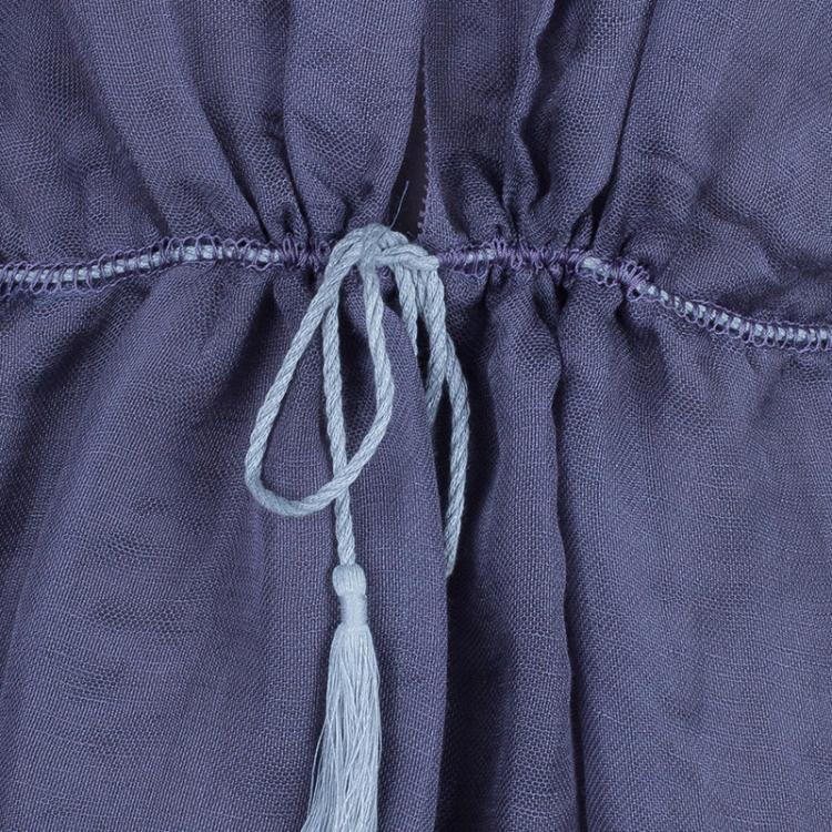 Pre Owned M Missoni Purple Linen Top M