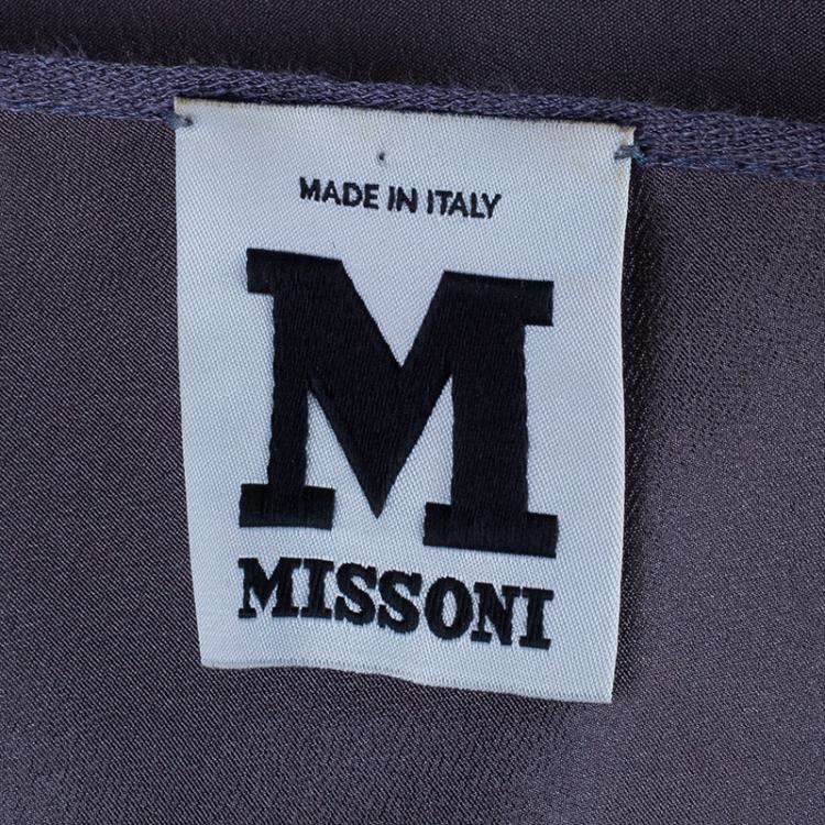 Pre Owned M Missoni Purple Linen Top M