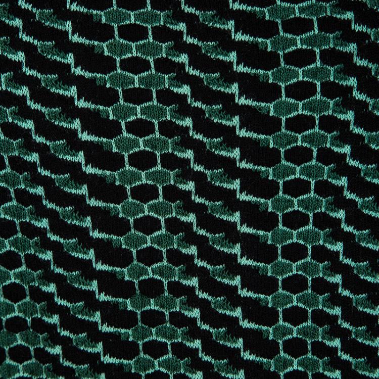 مملوكة مسبقًا M Missoni Green Patterned Knit Sleeveless Top S