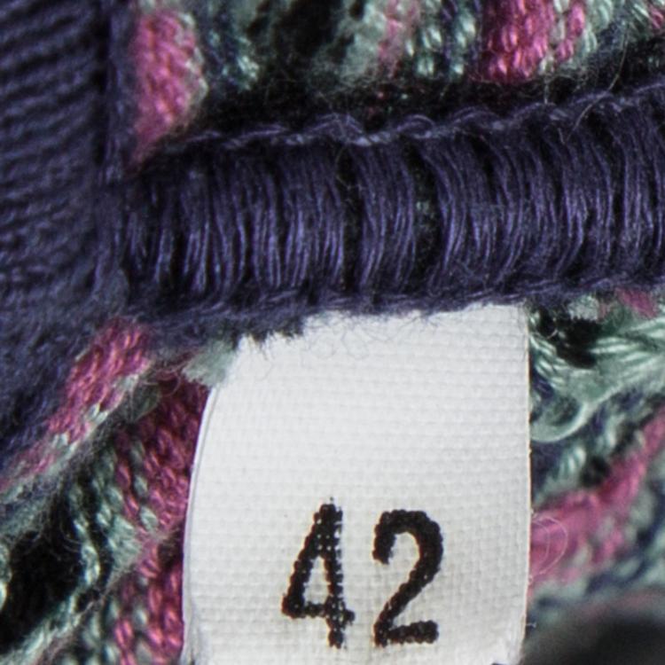 Pre Owned M Missoni Multicolor Patterned Knit Strapless Tube Dress M