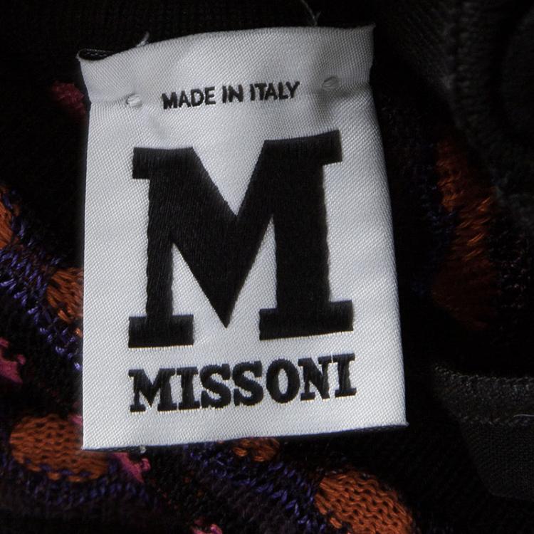 Pre Owned M Missoni Multicolor Knit Cutout Back Detail Maxi Dress M