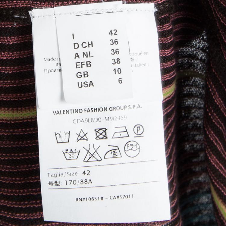 Pre Owned M Missoni Multicolor Patterned Rib Knit Knotted Neckline Detail Sleeveless Top M