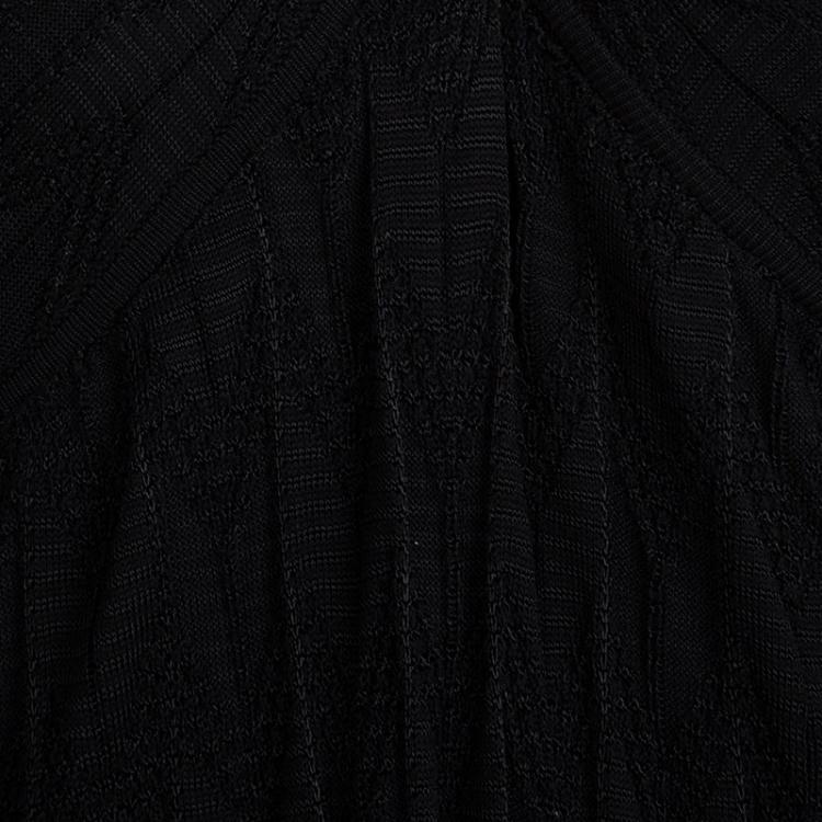 Pre Owned M Missoni Black Knit Halter Maxi Dress M
