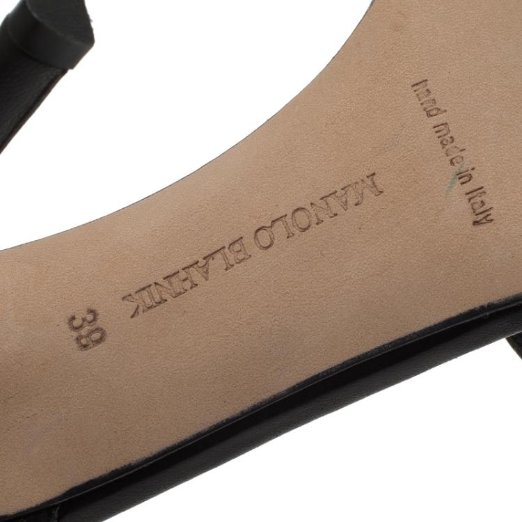 Pre Owned Manolo Blahnik Black Lace D'orsay Pumps Size 39