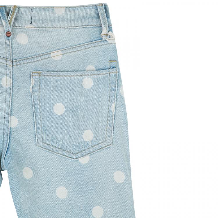 Pre Owned Marc by Marc Jacobs Lily Dot Blue Ripped Jeans S