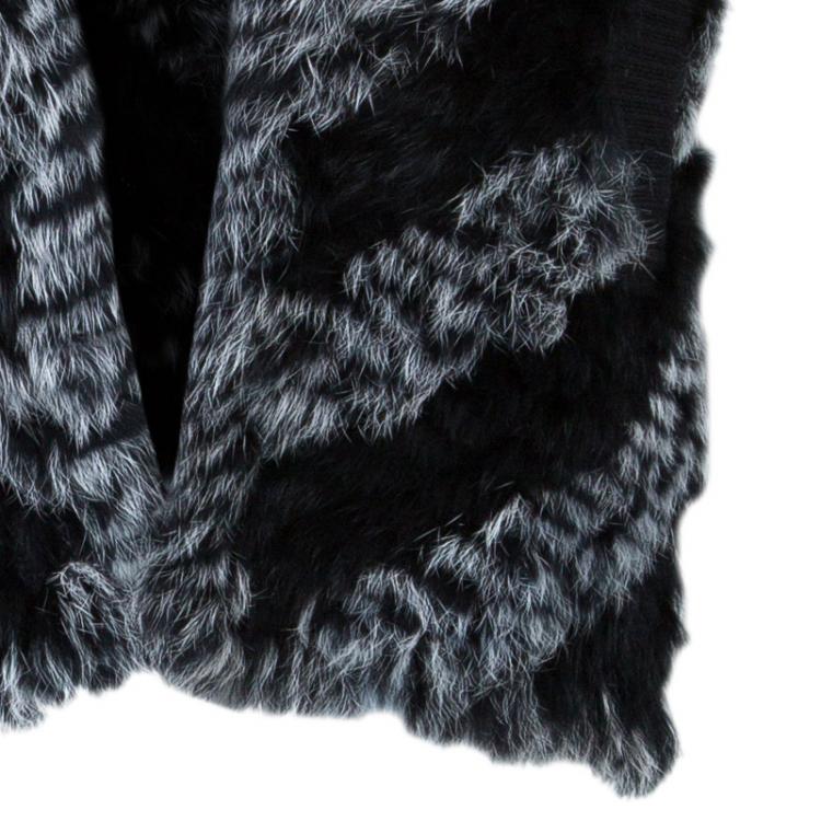 Pre Owned Marc by Marc Jacobs Black Leelee Fur Vest S