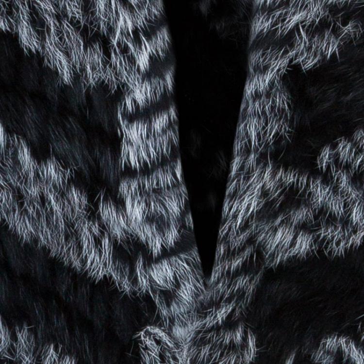 Pre Owned Marc by Marc Jacobs Black Leelee Fur Vest S