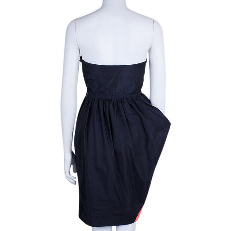 Pre Owned Marc by Marc Jacobs Black and Orange Sleeveless Dress M