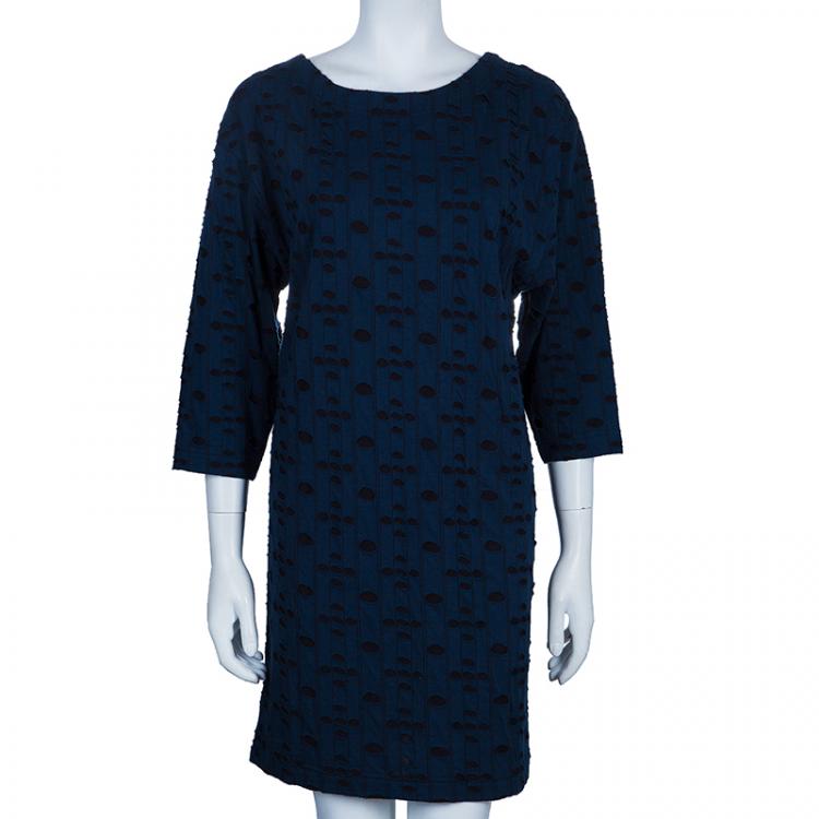 مملوكة مسبقًا Marc by Marc Jacobs Navy Button Front Dress M