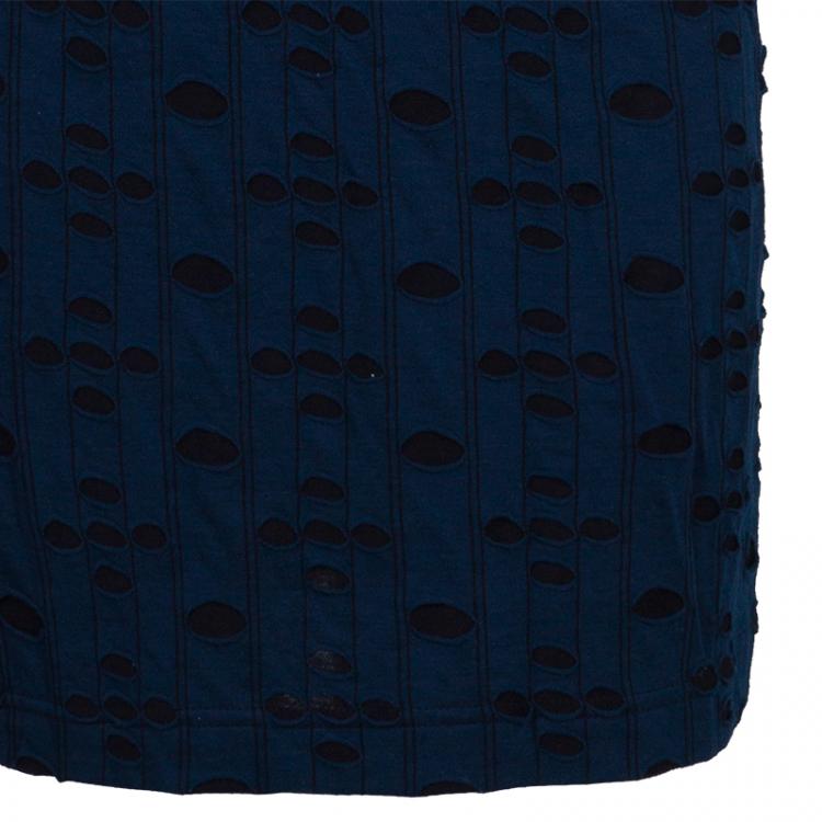 مملوكة مسبقًا Marc by Marc Jacobs Navy Button Front Dress M