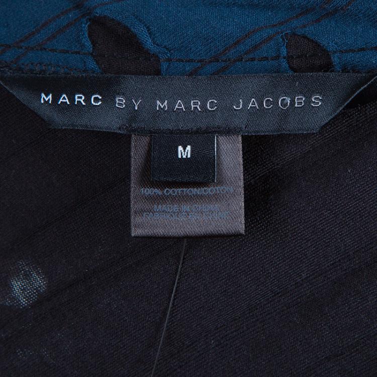 مملوكة مسبقًا Marc by Marc Jacobs Navy Button Front Dress M
