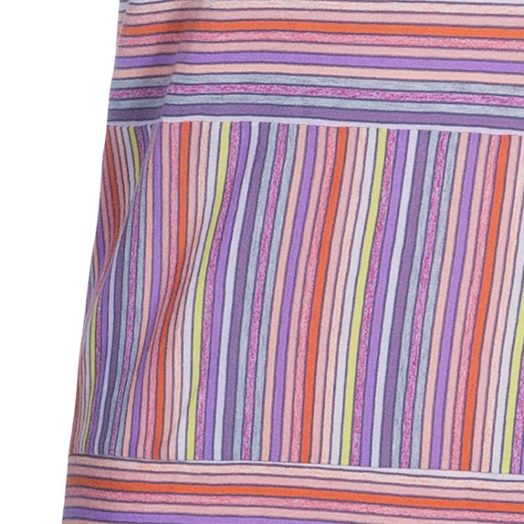 Pre Owned Marc by Marc Jacobs Multicolor Striped A-line Knit Dress L