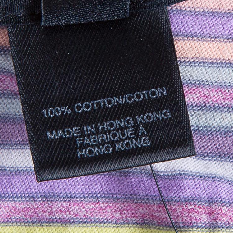 Pre Owned Marc by Marc Jacobs Multicolor Striped A-line Knit Dress L
