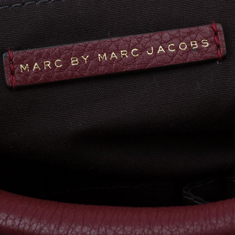 Pre Owned Marc by Marc Jacobs Cabernet Red Leather Diana Satchel