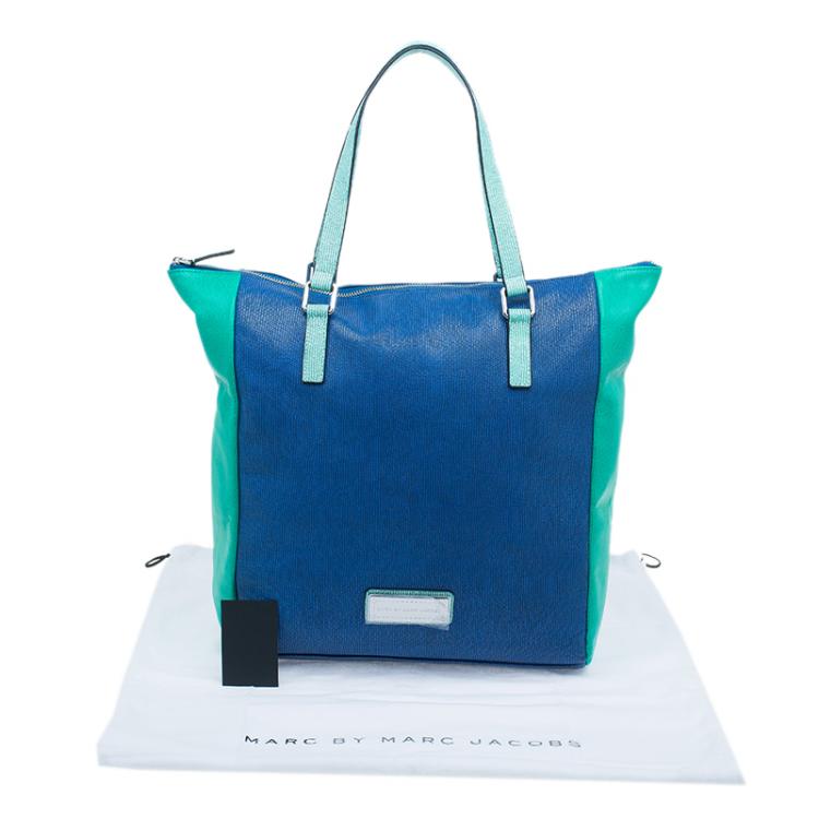 Pre Owned Marc by Marc Jacobs Blue/Green Lizard Stamped Take Me Tote 