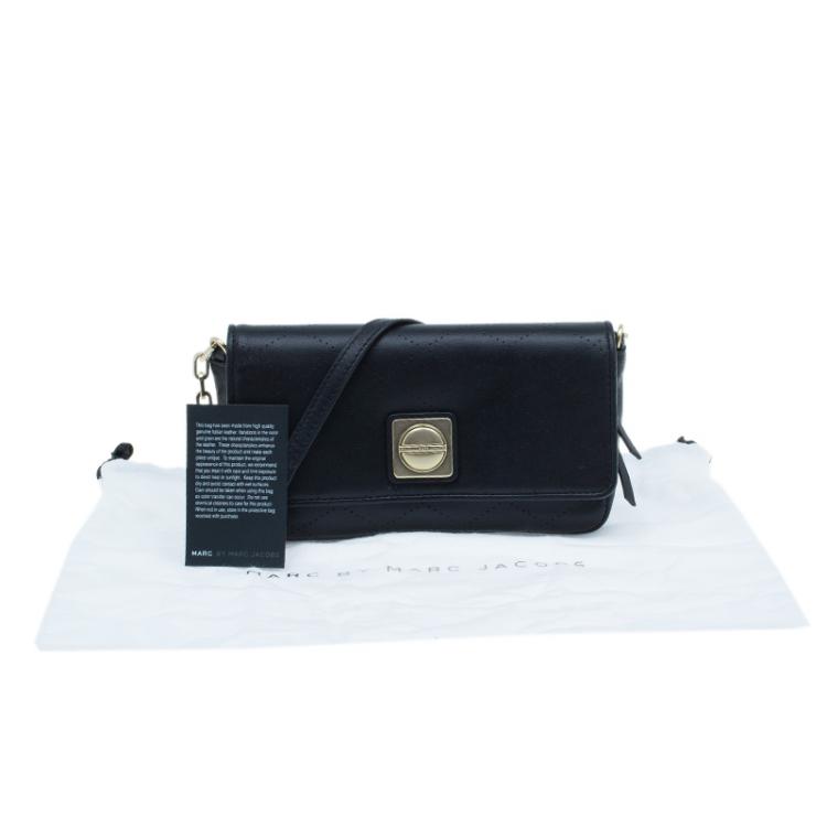 Pre Owned Marc by Marc Jacobs Black Leather Monica Crossbody Bag