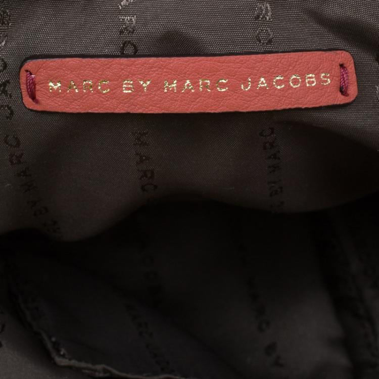 Pre Owned Marc by Marc Jacobs Rose Two Tone Leather What's the T Tote Bag