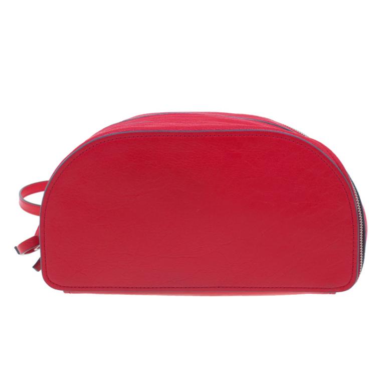 Pre Owned Marc by Marc Jacobs Red Goatskin Leather Serpentine Shoulder Bag