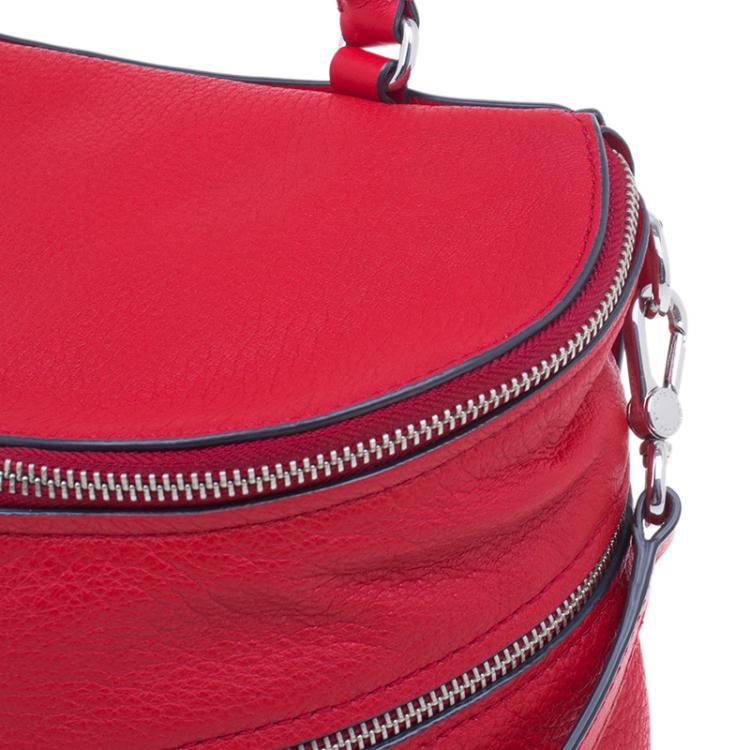 Pre Owned Marc by Marc Jacobs Red Goatskin Leather Serpentine Shoulder Bag