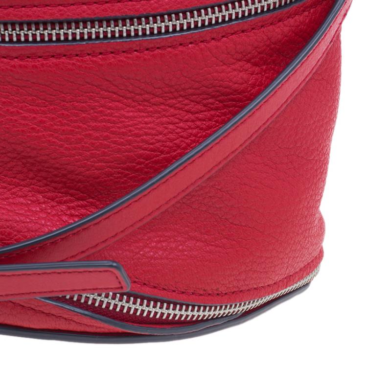 Pre Owned Marc by Marc Jacobs Red Goatskin Leather Serpentine Shoulder Bag