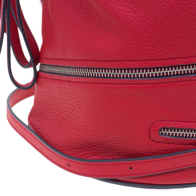 Pre Owned Marc by Marc Jacobs Red Goatskin Leather Serpentine Shoulder Bag