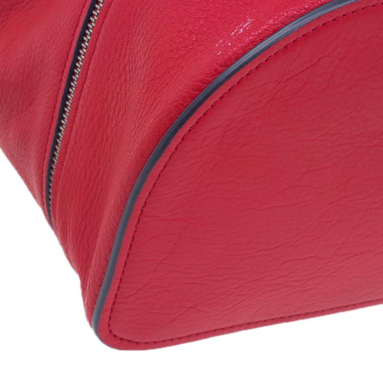 Pre Owned Marc by Marc Jacobs Red Goatskin Leather Serpentine Shoulder Bag